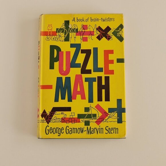 Puzzle Math 1958 George Gamow Book, Marvin Stern Canadian Ed. w/DJ - Picture 2 of 10